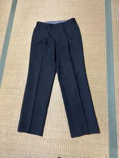 ダークグレー スラックス ウール100% ウールマーク