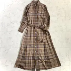 美品 ポロラルフローレン チェックシャツワンピース 中村アンさん着用 ６