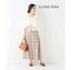 SLOBE IENA チェック柄フレアロングスカート SLOBE IENA】チェックフレアロングスカート◇[品番：BYCW0004549]｜B.C