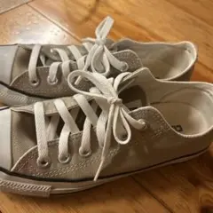 ベージュ キャンバス ローカット スニーカー