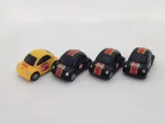 全台動作OK コカコーラ ワーゲン ニュービートル プルバックミニカー 4台