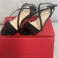 Oriental Traffic ブラックストラップサンダル