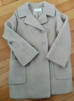 DoCLASSE★ベージュ★ ダブルボタンモコモコ生地コート