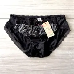 AMOSTYLE ブラック レースショーツ Mサイズ 新品 サテン