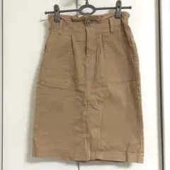 デニムスカート ブラウン 茶色 ベージュ 秋服 レディース ボトムス 膝下丈