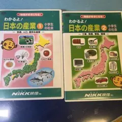 NIKKわかるよ！日本の産業 1・2 小学生の社会 DVDセット知育 - メルカリ