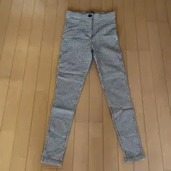 ZARA ハイウエスト スキニーパンツ チェック柄