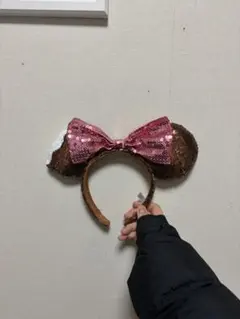 ミニー耳 バレンタインスパンコールカチューシャ