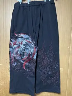 “九尾焔”総刺繍ワイドパンツ