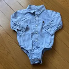 ベビーギャップ　水色長袖ロンパース 12-18M 80 ブラウス　フォーマル