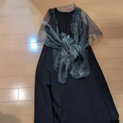 シフォンブラック ショール