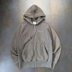 アメリカ規格　チャンピオン　リバースウィーブ　パーカー　ジップアップ　ブラウン