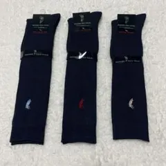 レディース　ハイソックス紺色3足WESTERNPOLOTEXAS 新品未使用品