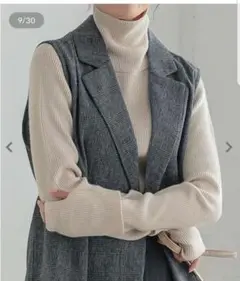 神戸レタス★フィンガーホール付きリブニット