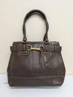 COACH ハンプトンズ バッグ レザー キャリーオール 10214 ブラウン
