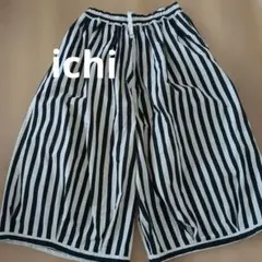 ichiストライプ ワイドパンツイージーパンツバルーンボールパンツ/ナチュランのサムネイル