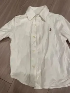 【大人気定番★希少ワイドカラー★未使用に近い】ポロラルフローレン白ホワイトシャツ 01037111.jpg
