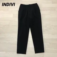 ✨美品　INDIVI ストレッチテーパードパンツ 美脚　洗える　３８　総裏地