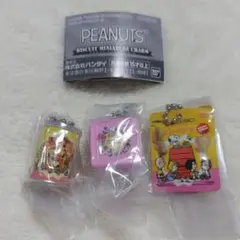ピーナッツ　ビスケットミニチュアチャーム　3個セット　ガチャ