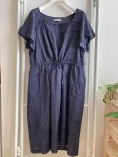 B.C.STOCK/ベーセーストック 半袖 ひざ丈ワンピース ネイビー