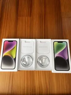 Apple iPhone 14 空箱とケーブル 2個セット