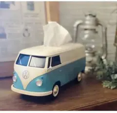 Volkswagen T1 Bus ティッシュボックス　ブルー