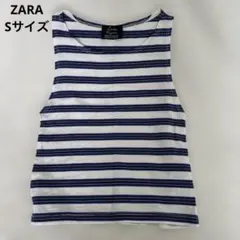 ZARA ストライプ クロップタンクトップ S