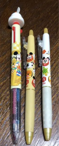 Disney2018戌年 四色ペン(青色のみ出ます)ボールペン(白い方出ません)