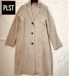 상태좋음 PLST プラステ M ウールブレンド ロング チェスターコート グレー