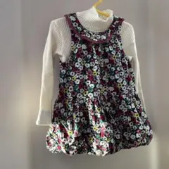 Love&Peace&Money 花柄ワンピース90cm