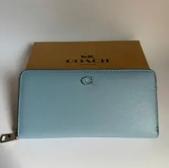 コーチ COACH CJ884 長財布 新品未使用 シンプル 上品 ライトブルー