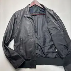 美品✨ナノユニバース 羊革 ライダース シングル 38 M 黒