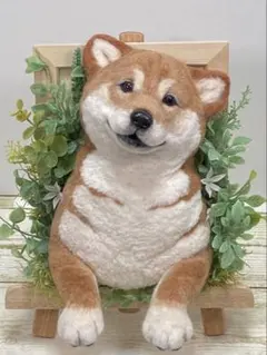 羊毛フェルト 柴犬 フレーム 写真立て 置物 羊毛フェルト 柴犬 フレーム 写真立て 置物 - メルカリ