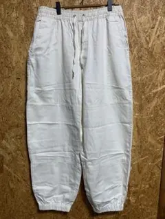 【美品】 GU オフホワイト イージーパンツ ゴムウエスト