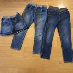 デニムパンツ 150cm 3点セット　GU