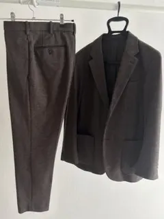 【最終価格】ユニクロ セットアップ コンフォートグレンチェック ブラウン M