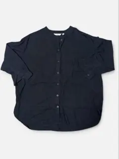 UNIQLO バンドカラーシャツ ブラック XXLのサムネイル
