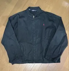 ラルフローレン スイングトップ 黒 ダークグリーン リペアあり