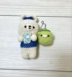 ハンドメイド あみぐるみ キーホルダーセット