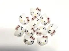 ネイルパーツ　キティ　ヒョウ柄　10個