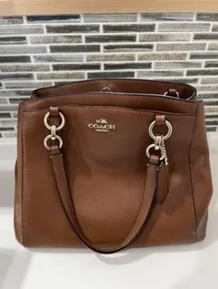 COACH ブラウンレザー ハンドバッグ