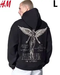 新品 H&M × Nirvana ニルヴァーナ コラボ パーカー L