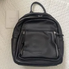BARCOS ブラック レザーバックパック 牛皮