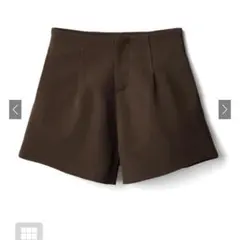 GRL タックハイウエストショートパンツ モカ at1744 Lサイズ