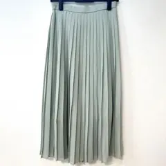 ユニクロ シフォンプリーツロングスカート Mサイズ ミントグリーン 425371