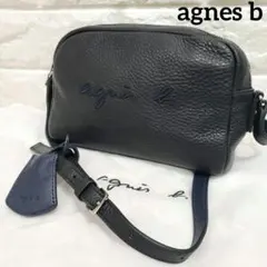 美品 agnes b.アニエスベー希少カラーロゴカメラバッグショルダーバッグ