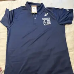 ASICS ネイビー 春高バレーポロシャツ 3XL