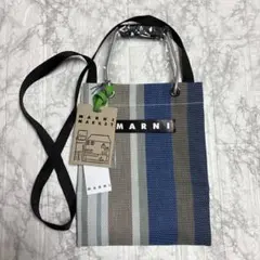 新品マルニ マーケット FLOWER CAFE アルミハンドル ミニトートバッグ