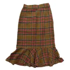 A.JANE チェック マーメイドスカート フリル裾