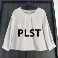 PLST プラステ　フロントタックブラウス　ライトグレーのサムネイル